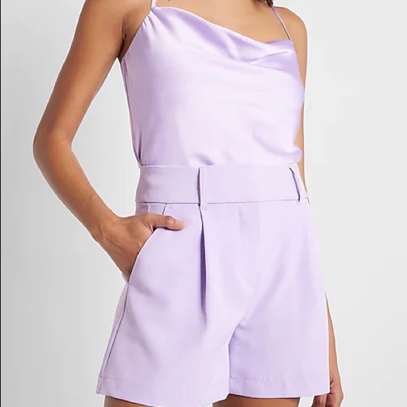 Super Spring/ Summer High Waisted Tailored Pleated Shorts - Picture 1 of 3
